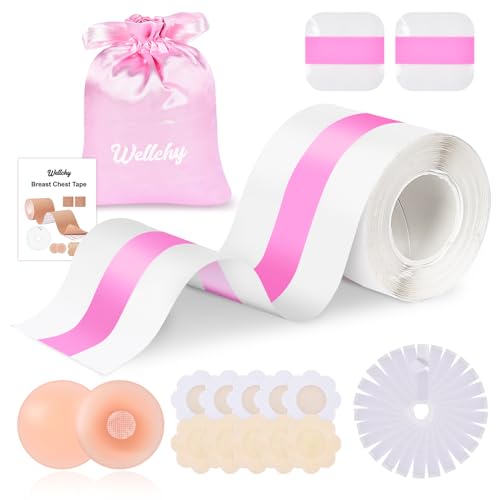 JONRRYIN Boob Brust Tape für Grosse Brüste, Klebe BH Push Up Große - Mit Wiederverwendbare Unsichtbar Silikon, Nipple Cover, Nippelpads, Body Tape für Abendkleider, Ballkleid, Hochzeitskleid von JONRRYIN