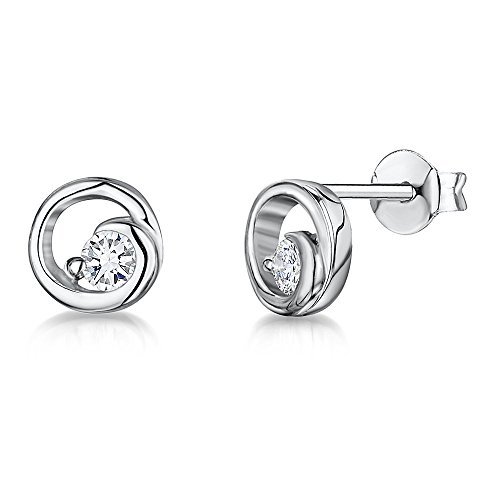 JOOLS by Jenny Brown - Kreise Ohrringe aus Sterlingsilber – besetzt mit AAA-Qualität – 925 Sterlingsilber – hypoallergen – 7 mm von JOOLS by Jenny Brown