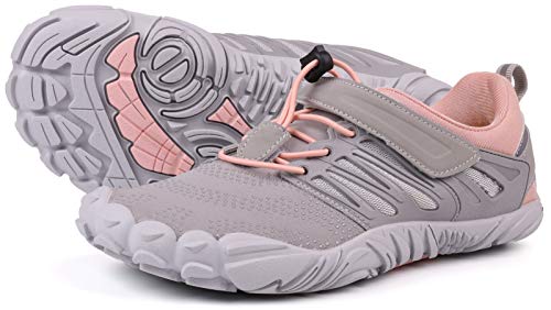JOOMRA Damen Minimalistische Trail Running Barfußschuhe | Breite Zehenbox | Zero Drop, Pink, 7.5-8 von JOOMRA