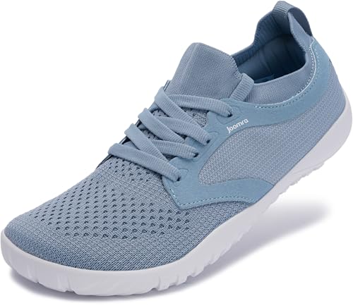 Joomra Damen breite minimalistische Barfußschuhe, breite Zehenbox, modische Sneaker, griffige Sohle, W52v2 | Blau, 10.5 Wide von JOOMRA