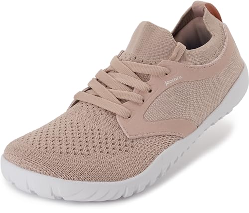 Joomra Damen breite minimalistische Barfußschuhe, breite Zehenbox, modische Sneaker, griffige Sohle, W52v2 | Pink, 7.5-8 Wide von JOOMRA