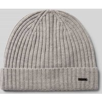 JOOP! Collection Beanie mit Label-Detail Modell 'FRANCIS' in Silber Melange, Größe 1 von JOOP! Collection