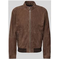 JOOP! Collection Regular Fit Blouson mit Reißverschlusstaschen Modell 'ROB' in Dunkelbraun, Größe 52 von JOOP! Collection