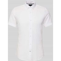 JOOP! Collection Slim Fit Freizeithemd aus Baumwoll-Leinen-Mix Modell 'Pit' in Weiss, Größe 40 von JOOP! Collection