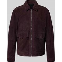 JOOP! Collection Lederjacke mit Reißverschluss in Purple, Größe 54 JOOP! Collection Lederjacke mit Reißverschluss in Purple, Größe 54 von JOOP! Collection