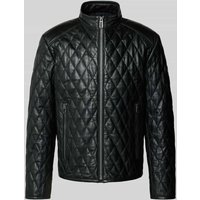 JOOP! Collection Lederjacke mit Strukturmuster in Black, Größe 56 von JOOP! Collection