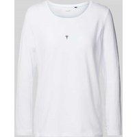 JOOP! Collection Pyjama-Oberteil mit Logo-Stitching in Weiss, Größe 40 von JOOP! Collection