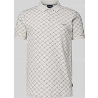 JOOP! Collection Regular Fit Poloshirt mit Allover-Logo-Print Modell 'Paigam' in Weiss, Größe XXL von JOOP! Collection