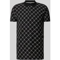 JOOP! Collection Regular Fit Poloshirt mit Allover-Logo-Print Modell 'Thilo' in Black, Größe XL von JOOP! Collection