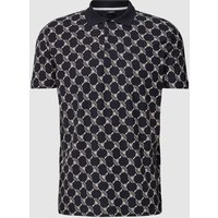 JOOP! Collection Regular Fit Poloshirt mit Allover-Logo-Print Modell 'Thilo' in Marine, Größe XXL von JOOP! Collection