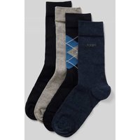JOOP! Collection Regular Fit Socken aus Woll-Mix Modell 'Essentials' im 4er-Pack in Marine, Größe 39-42 von JOOP! Collection