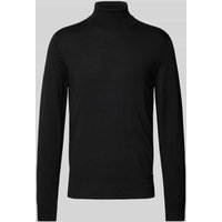 JOOP! Collection Rollkragenpullover mit gerippten Abschlüssen Modell 'Donte' in Black, Größe M von JOOP! Collection