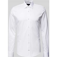 JOOP! Collection Slim Fit Business-Hemd mit Kentkragen Modell 'Pit' in Weiss, Größe 45 von JOOP! Collection