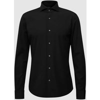 JOOP! Collection Slim Fit Business-Hemd mit Sportmanschetten in Black, Größe 45 von JOOP! Collection