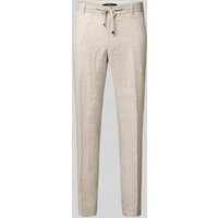 JOOP! Collection Slim Fit Leinenhose mit elastischem Bund Modell 'Sake' in Beige, Größe 50 von JOOP! Collection