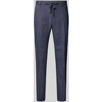 JOOP! Collection Slim Fit Leinenhose mit elastischem Bund Modell 'Sake' in Marine, Größe 52 von JOOP! Collection