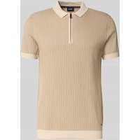 JOOP! Collection Slim Fit Poloshirt in Strick-Optik Modell 'Simeono' in Mittelbraun, Größe XXL JOOP! Collection Slim Fit Poloshirt in Strick-Optik Modell 'Simeono' in Mittelbraun, Größe XXL von JOOP! Collection