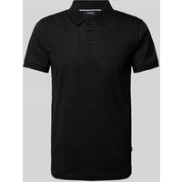 JOOP! Collection Slim Fit Poloshirt mit Allover-Muster Modell 'Phelan' in Black, Größe XXXL von JOOP! Collection