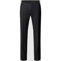 JOOP! Collection Slim Fit Stoffhose mit Bügelfalten Modell 'Bask' in Black, Größe 27 von JOOP! Collection