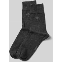 JOOP! Collection Socken mit Label-Print im 2er-Pack in Anthrazit, Größe 35-38 von JOOP! Collection
