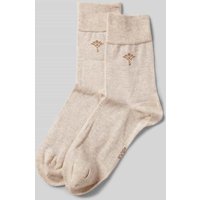 JOOP! Collection Socken mit Label-Print im 2er-Pack in Sand, Größe 39-42 von JOOP! Collection