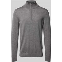 JOOP! Collection Strickpullover mit Troyer-Kragen Modell 'Dario' in Mittelgrau, Größe XXL von JOOP! Collection