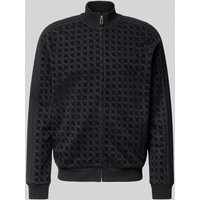 JOOP! Collection Sweatjacke mit Label-Detail und Stehkragen in Black, Größe XXL von JOOP! Collection