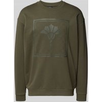 JOOP! Collection Sweatshirt mit Logo-Print Modell 'Cruz' in Metallic Gruen, Größe M von JOOP! Collection