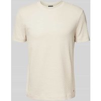 JOOP! Collection T-Shirt mit geripptem Rundhalsausschnitt Modell 'Brandon' in Beige, Größe XXL von JOOP! Collection