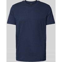 JOOP! Collection T-Shirt mit geripptem Rundhalsausschnitt Modell 'Carlon' in Marine, Größe XXL von JOOP! Collection