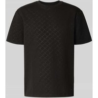 JOOP! Collection T-Shirt mit geripptem Rundhalsausschnitt in Black, Größe XXL JOOP! Collection T-Shirt mit geripptem Rundhalsausschnitt in Black, Größe XXL von JOOP! Collection