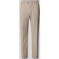 JOOP! Collection Tapered Fit Anzughose mit feinem Strukturmuster Modell 'Blayr' in Beige, Größe 26 von JOOP! Collection