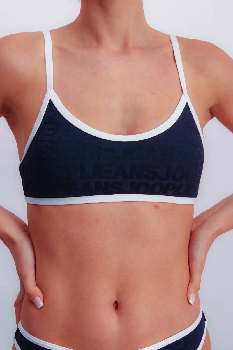 JOOP Jeans Bustier-Bikini-Top "JEANS LOGOGRAM" mit wattierten Cups, mit tonalem Logoprint von JOOP! JEANS