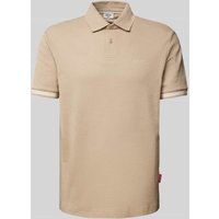 JOOP! Jeans Poloshirt mit Label-Print Modell 'Amare' in Beige, Größe M JOOP! Jeans Poloshirt mit Label-Print Modell 'Amare' in Beige, Größe M von JOOP! JEANS