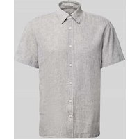 JOOP! Jeans Regular Fit Freizeithemd aus Leinen-Baumwoll-Mix in Oliv, Größe L von JOOP! JEANS
