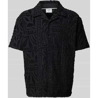 JOOP! Jeans Regular Fit Freizeithemd mit Strukturmuster Modell 'Isidor' in Black, Größe XL von JOOP! JEANS
