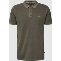 JOOP! Jeans Regular Fit Poloshirt im unifarbenen Design Modell 'Ambrosio' in Dunkelgruen, Größe S von JOOP! JEANS