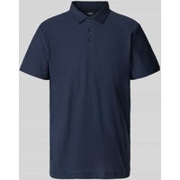 JOOP! Jeans Regular Fit Poloshirt in melierter Optik Modell 'Alanas' in Marine Melange, Größe M von JOOP! JEANS