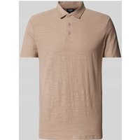 JOOP! Jeans Regular Fit Poloshirt in melierter Optik Modell 'Alanas' in Taupe Melange, Größe M von JOOP! JEANS