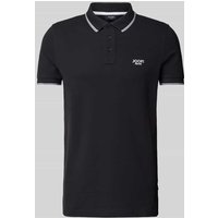 JOOP! Jeans Regular Fit Poloshirt mit Knopfleiste Modell 'Agnello' in Black, Größe L von JOOP! JEANS