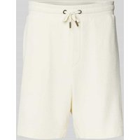 JOOP! Jeans Regular Fit Shorts mit Strukturmuster Modell 'Ediiz' in Offwhite, Größe M von JOOP! JEANS