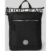 JOOP! Jeans Rucksack mit Label-Details Modell 'Elva' in Black, Größe One Size von JOOP! JEANS