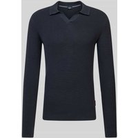 JOOP! Jeans Strickpullover mit Label-Detail Modell 'Sveno' in Marine, Größe XL von JOOP! JEANS