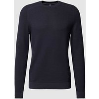 JOOP! Jeans Strickpullover mit Strukturmuster Modell 'Ole' in Marine, Größe L von JOOP! JEANS