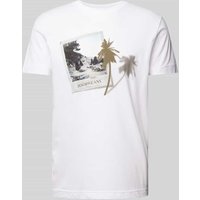 JOOP! Jeans T-Shirt mit Motiv- und Label-Print Modell 'Darko' in Weiss, Größe XXXL von JOOP! JEANS