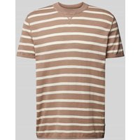 JOOP! Jeans T-Shirt mit Rundhalsausschnitt Modell 'Peer' in Taupe Melange, Größe L von JOOP! JEANS