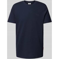 JOOP! Jeans T-Shirt mit Strukturmuster Modell 'Aslomar' in Marine, Größe M von JOOP! JEANS