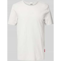 JOOP! Jeans T-Shirt mit geripptem Rundhalsausschnitt Modell 'Cesare' in Hellgrau, Größe XXL von JOOP! JEANS