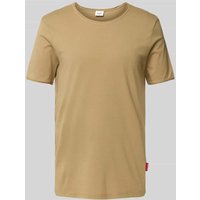 JOOP! Jeans T-Shirt mit geripptem Rundhalsausschnitt Modell 'Cesare' in Oliv, Größe XXL von JOOP! JEANS