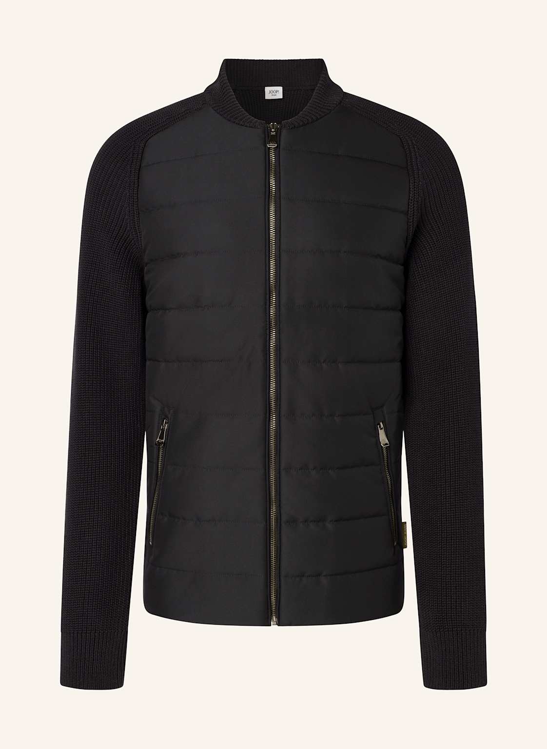 Joop! Jeans Strickjacke Nelior Im Materialmix schwarz von JOOP! JEANS